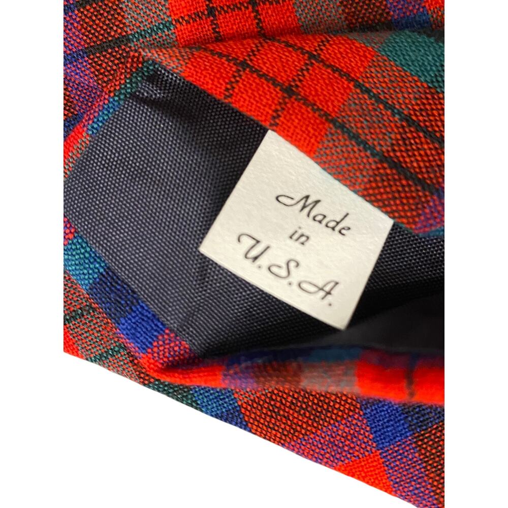 Pendleton 100% Virgin Wool Tartan Plaid Necktie Red USA Vintage Heritage Classic - Picture 3 of 4